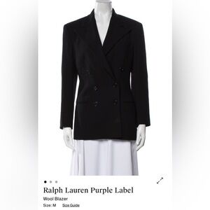 Ralph Lauren Purple Label Elegant Black Blazer